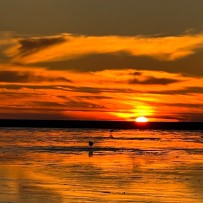 A na závěr trochu romantiky - západ slunce na pobřeží (Lytham St. Annes)